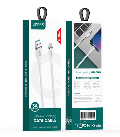 CABLE USB-A & LIGHTHING QD06i