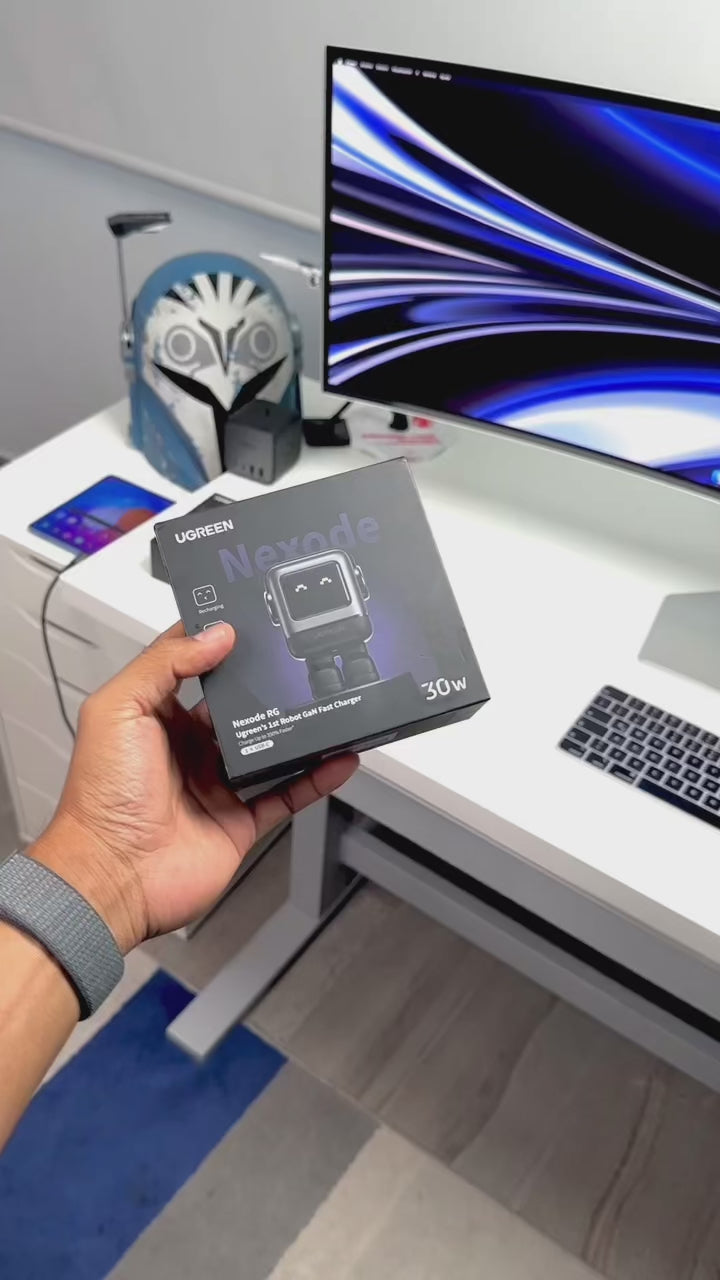 Cargador Mini GaN 30W Robot | Personalizable con tu Nombre ⚡